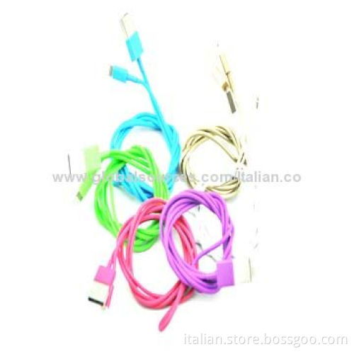 6 Colors Available Lightning USB Data Charging Cables for iPhone 5, 5S, OEM Accepted